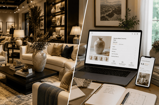 Luxury home decor shopping online vs showroom experience
