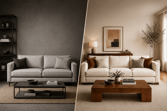 budget vs premium living room furniture setup