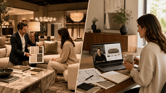 In-store and online furniture consultations.